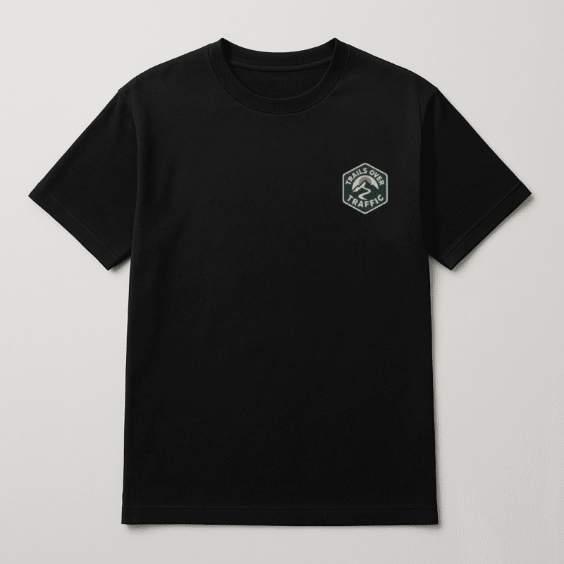 konniwear “trails over traffic” hex tee