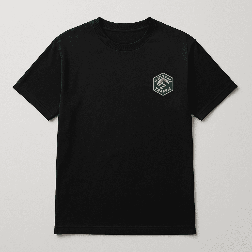 konniwear “trails over traffic” hex tee